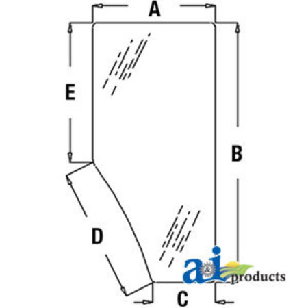 A & I PRODUCTS Glass, Door (RH) 63" x36" x4" A-L169103